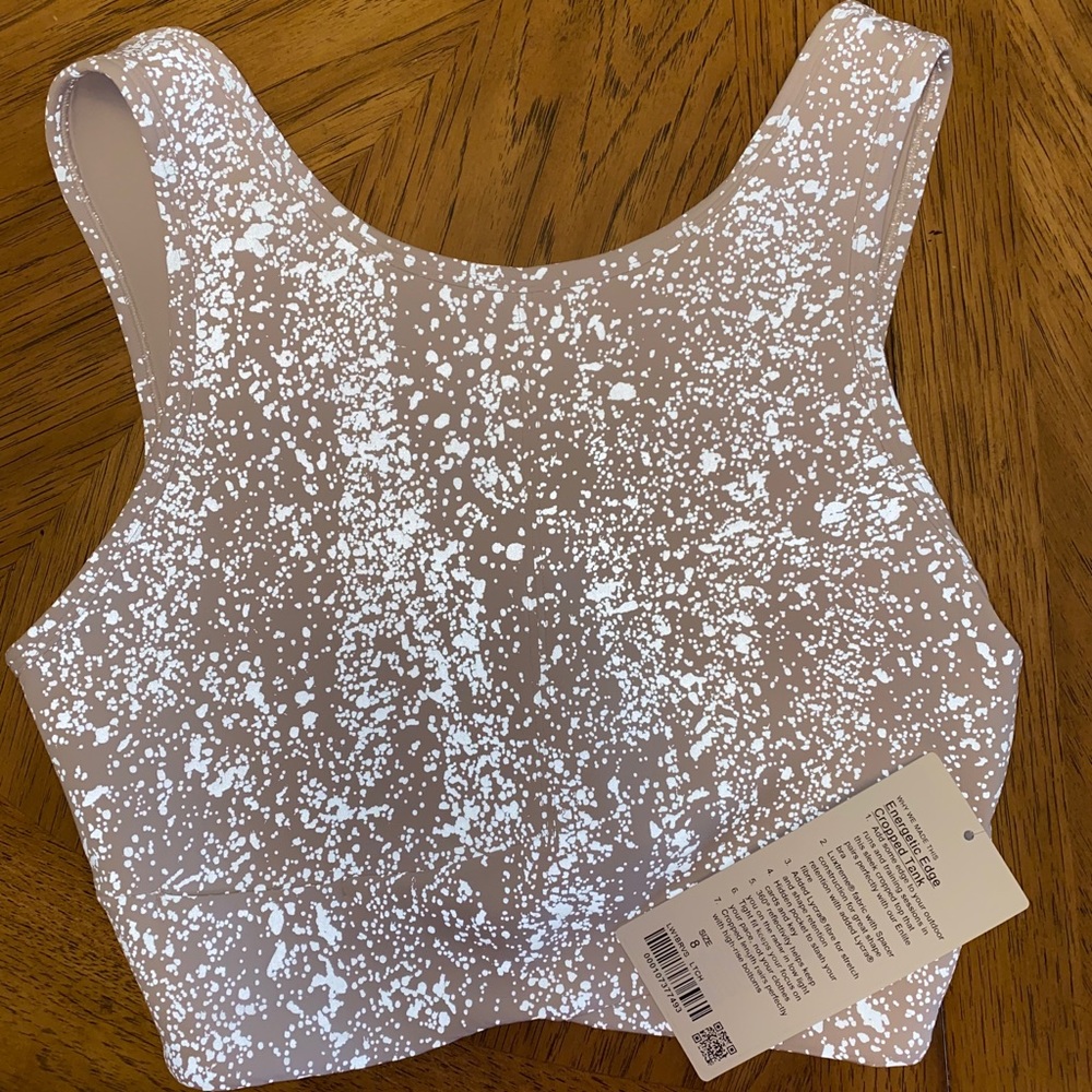 NWT - Energetic Edge Cropped Tank, REFLECTIVE